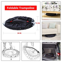 Load image into Gallery viewer, BCAN 40&quot; Foldable Mini Trampoline, Fitness Rebounder with Adjustable Foam Handle, Exercise Trampoline for Kids Adults Indoor/Garden Workout Max Load 330lbs
