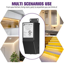 Load image into Gallery viewer, HitLights Dimmable LED Driver Transformer 60W, Magnetic Power Supply, 110V AC to 12V DC, Compatible with Lutron＆Leviton Dimmer, LED Strip Lights, Other Low Voltage Lighting Projects
