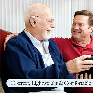 Behind The Ear Sound Amplifier - BTE Hearing Ear Amplification Device and Digital Sound Enhancer PSAD for The Hard of Hearing, Noise Reducing Feature, Black, by MEDca