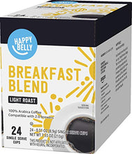 Load image into Gallery viewer, Amazon Brand - 24 Ct. Happy Belly Light Roast Coffee Pods, Breakfast Blend, Compatible with Keurig 2.0 K-Cup Brewers
