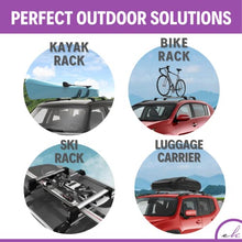 Load image into Gallery viewer, ERKUL Roof Rack Cross Bars for Kia Sorento | Aluminum Lockable Rooftop Luggage Crossbars Set to Carry Cargo Carrier, Canoe, Snowboard, Bike by ERKUL Car Accessories | Silver, 2021-2023
