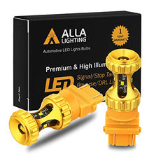 Load image into Gallery viewer, Alla Lighting 3156 3157 LED Bulbs 3000lm Extreme Super Bright Turn Signal Lights for Cars Trucks T25 3057 3457 4157 4057, Amber Yellow
