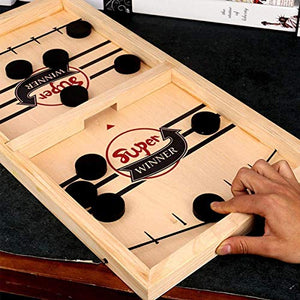 Fast Sling Puck Game Paced,Tinfence Table Desktop Battle,Winner Board Games Toys for Adults Parent-Child Interactive Chess Toy Board Table Game (22.7 in x 12.5 in)