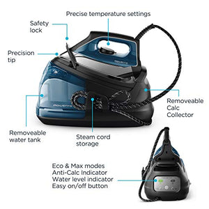 Rowenta DG8624U1 Perfect Pro Station 1800 Watts Fast Heat Up, and 430g / min steam Burst, Advanced Technology, Blue