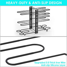 Load image into Gallery viewer, Pan Organizer Rack for Cabinet, Pot and Pan Organizer for Cabinet with 3 DIY Methods, Adjustable Pan Pot Rack with 8 Tiers, Heavy Duty Pot Organizer Deep U-shaped Design with Obstructed Slip Layer
