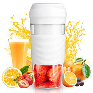 Portable Blender Juicer (12oz) Personal Blender Shakes and Smoothies Juicer Cup Smoothie Maker With 7.4V 3000mAh Rechargeable Battery Strong Power Ice Blender Mixer Baby Food Maker(BPA FREE)Home Office School Travel Sport Gym Outdoors