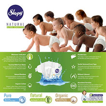 Load image into Gallery viewer, Sleepy Natural Diapers Size 7 - Organic Diapers Highly Absorbent and Hypoallergenic Bamboo Baby Diapers for Girls and Boys - Disposable Diapers 80 Count - Size 7 Diapers, Child Weight 44-66 lbs
