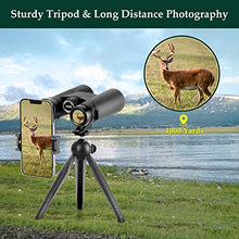 Load image into Gallery viewer, 12x42 HD Binoculars for Adults with Upgraded Phone Adapter, Tripod and Tripod Adapter - Large View Binoculars with Clear Low Light Vision - Waterproof Binoculars for Bird Watching Hunting Travel
