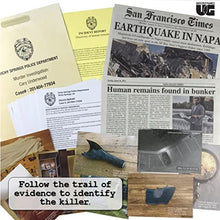 Load image into Gallery viewer, Murder Mystery Party Case Files: Underwood Cellars Unsolved Mystery Detective Case File Game Play Alone, w/ Friends, Family or for Couples Date Night Ages 14+ from University Games , Brown
