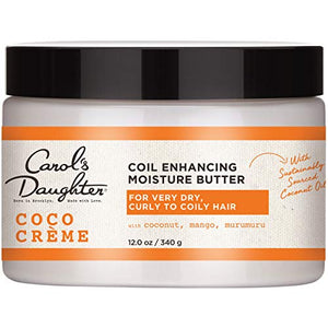 Curly Hair Products by Carol's Daughter, Coco Creme Coil Enhancing Moisture Butter For Very Dry Hair, with Coconut Oil and Mango Butter, Paraben Free and Silicone Free Butter for Curly Hair, 12 Ounce
