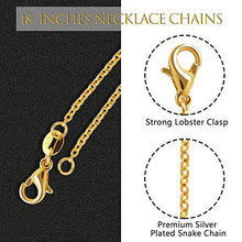 Load image into Gallery viewer, SANNIX 50 Pack Gold Plated Necklace Chains Cable Chain Necklace Bulk for Jewelry Making Supplies, 18 Inches
