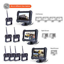 Load image into Gallery viewer, Digital Wireless Backup Camera System, 720P Reverse Camera Wireless with Infrared Night Vision and Wide Viewing Angles, 7 inch Wireless Monitor Split Screen for Trailer, RVs, Camper, 5th Wheel, etc
