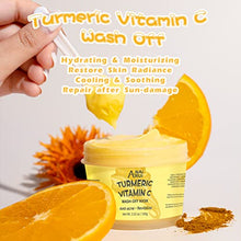 Load image into Gallery viewer, ANAIRUI Turmeric Vitamin C Wash-off Facial Mask, Hydrate &amp; Glow Ice-Cream Mask, Hydrating, Revitalizing, Boost Radiance for Dry, Dull Skin, 3.52 oz
