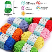 Load image into Gallery viewer, Inscraft 40 Pcs Crochet Yarn Kit, 1600 Yards 40 Colors Acrylic Yarn Skeins, Yarn for Crocheting &amp; Knitting, Gift for Beginners and Adults
