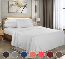 Load image into Gallery viewer, FAIRYLAND Queen Bed Sheets Set,Bed Sheet Set Soft Microfiber 4-Piece,16 Inch Deep Pocket Fitted Sheets,1800 Thread Count Sheets Series Wrinkle, Shrink, Fade, Stain Resistant (Queen-White)
