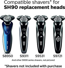 Load image into Gallery viewer, SH90 Replacement Heads for Philips Norelco Shaver Series 9000 ，Series 8000 &amp; 8950，MultiPrecision Blades, Easy Cut and Installation.
