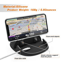 Load image into Gallery viewer, Loncaster Car Phone Holder, Car Phone Mount Silicone Car Pad Mat for Various Dashboards, Slip Free Desk Phone Stand Compatible with iPhone, Samsung, Android Smartphones, GPS Devices and More, Black
