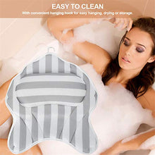 Load image into Gallery viewer, Spa Bath Pillow Luxury Bathtub Cushion 3D Air Mesh Headrest for Tub with 6 Suction Cups for Neck Head Shoulder and Back Support Great for Hot Tub Jacuzzi Spas
