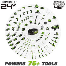 Load image into Gallery viewer, Greenworks 48V 15" Cordless String Trimmer, (2) 2.0Ah USB Batteries (USB Hub) and Dual Port Rapid Charger Included (2 x 24V)
