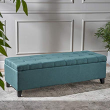 Load image into Gallery viewer, Christopher Knight Home Mission Fabric Storage Ottoman, Dark Teal
