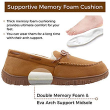 Load image into Gallery viewer, LseLom Mens Slippers Moccasin for Men Indoor/Outdoor House Slippers Microsuede Memory Foam Slip On House Shoes Beige Size 8

