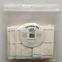 Load image into Gallery viewer, Knotty Floss Individually Wrapped Fresh Mint Waxed Nylon Floss - Patented Plaque Grabbing Technology - Vegan - 50 Count

