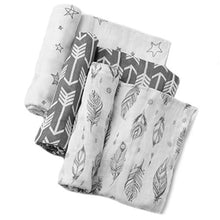 Load image into Gallery viewer, Muslin Swaddle Blankets, 3 Pack Large 47x47in Baby Blanket, Wanderer
