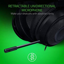 Load image into Gallery viewer, Razer Kraken Gaming Headset: Lightweight Aluminum Frame, Retractable Noise Isolating Microphone, For PC, PS4, PS5, Switch, Xbox One, Xbox Series X &amp; S, Mobile, 3.5 mm Audio Jack, Black
