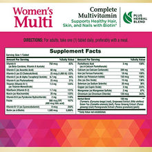 Load image into Gallery viewer, Women Multivitamin by Nature's Bounty, Vitamin Supplement, Supports Healthy Hair, Skin, &amp; Nails with Biotin*, 100 Tablets
