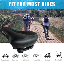 Load image into Gallery viewer, AIKATE Bike Seat, Most Comfortable Bike Saddle, Universal Replacement Bicycle Saddle, Waterproof Bicycle Seat with Extra Padded Memory Foam, Oversizes Bike Seat for Men/Women (Blue)
