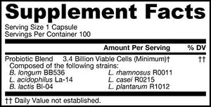 Jarrow Formulas Jarro-Dophilus® Original, For Intestinal Health and Immune Support*, 3.4 Billion Cells Per Capsule, 100 Veggie Caps