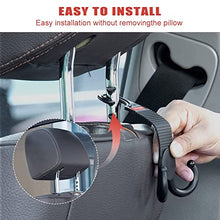 Load image into Gallery viewer, 4Pcs Car Headrest Hooks - Car Hooks for Purses and Bags - Double-Hook Design Car Seat Hooks Handbag Hook Holder Car Hook Holder for Purses Bags Umbrellas Outerwear Bottle
