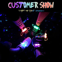 Load image into Gallery viewer, 2win2buy 5 Pairs LED Light Up Shoelaces Casual Sneaker Waterproof Plastic Shoe Strings Halloween Christmas Party Disco Dancing Hip Pop Running Decorations Glow up Necessaries
