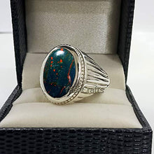 Load image into Gallery viewer, Blood Stone Gemstone 925 Sterling Silver Jewelry Natural Gemstone Ring, Big BloodStone Ring, Big Boys Ring, Mens Blood Stone Ring, Gift For Husband Father Brother, Unique Gift For Men&#39;s Christmas Gift
