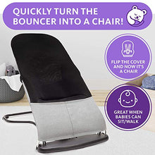 Load image into Gallery viewer, Ergonomic Baby Bouncer Seat - Bonus Travel Carry Case Included - Safe, Portable Rocker Chair with Adjustable Height Positions - Infant Sleeper Bouncy Seat Perfect for Newborn Babies by ComfyBumpy
