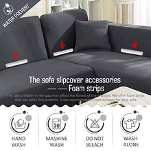 Load image into Gallery viewer, TAOCOCO Sectional Couch Covers 2pcs L-Shaped Sofa Covers Softness Furniture Slipcovers with 2pcs Pillowcases L-Type Polyester Fabric Stretch Couch Covers 3 Seater + 3 Seater (Pale Gray)
