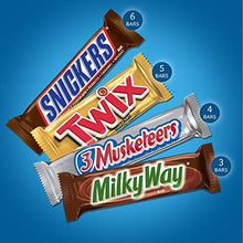 Load image into Gallery viewer, SNICKERS, TWIX, 3 MUSKETEERS &amp; MILKY WAY Full Size Chocolate Candy Bars Variety Mix, 33.31-Ounce 18-Count Box
