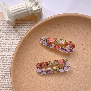 12 Pcs Hair Clips Pearl Hair Barrettes for Woman Fashion Geometric Acrylic Resin Alligator Hair Pins Large Bows/Clips/Ties for Valentines Day Gifts Bling Headwear Barrette Styling Tools Accessories
