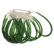 Load image into Gallery viewer, Myhealingworld Natural Faceted Chrome Diopside Beads 6.5 Inch Beaded Bracelet with Additional 2 inch Extension. Bead Size Varies from 2mm to 5mm.

