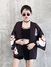 Load image into Gallery viewer, Women's 3/4 Sleeve Japanese Shawl Kimono Cardigan Tops Cover up OneSize US S-XL
