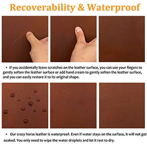 Muse Craft Flawless 12''X24'' 5-6oz Dark Brown Tooling Leather Finished Full Grain Cowhide Leather Import A Grade Leather Hide 1.8-2.1mm Tooling Sewing Hobby Workshop Crafting Leather