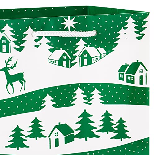 Load image into Gallery viewer, Image Arts Holiday Gift Bag Assortment, Red and Green Snowflakes, Reindeer, Chevron (Pack of 16 Small, Medium, Large Bags for Classrooms, Treats, Gift Exchanges)