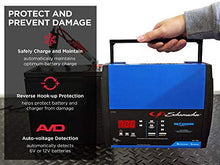 Load image into Gallery viewer, Schumacher SC1304 Fully Automatic Battery Charger Maintainer, and Auto Desulfator with Battery Detection - 15 Amp/3 Amp, 6V/12V - For Cars, Trucks, SUVs, Marine, RV Batteries

