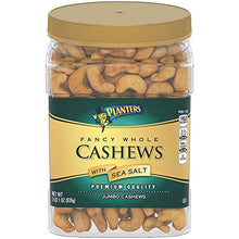 Load image into Gallery viewer, PLANTERS Fancy Whole Cashews with Sea Salt, 33 oz. Resealable Jar - Snack for Adults Made with Simple Ingredients - Good Source of Essential Nutrients - Kosher
