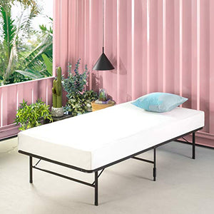 ZINUS SmartBase Tool-Free Assembly Mattress Foundation / 14 Inch Metal Platform Bed Frame / No Box Spring Needed / Sturdy Steel Frame / Underbed Storage, Black, Twin, Regular