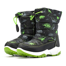 Load image into Gallery viewer, Nova Mountain Boys Girls Little Kids Winter Snow Boots,NF NFWB102 GreenDino 13

