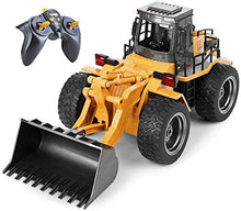 Load image into Gallery viewer, Top Race 6 Channel Full Functional Front Loader, RC Remote Control Construction Toy Tractor with Lights &amp; Sounds 2.4Ghz (TR-113G)
