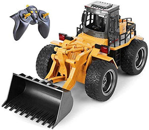 Top Race Remote Control Construction Dump Truck, RC Dump Truck Toy and Top Race 6 Channel Full Functional Front Loader, Construction Toys Vehicle, RC Truck Toys