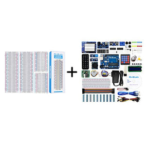 REXQualis Super Starter Kit Compatible with Arduino IDE and 4PCS Breadboard Kit