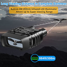 Load image into Gallery viewer, NEWBEA Night Vision Goggles Night Vision Binoculars for 100% Darkness, Digital Military Infrared Binoculars can Take Photo and Video, with 32G Memory Card
